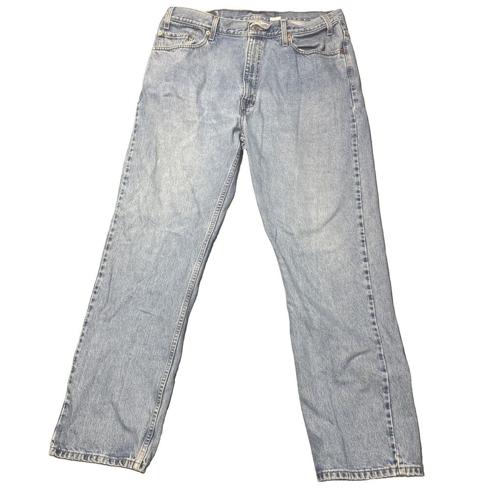 Vintage Levi's 505 Jeans Men 40x32 Light Wash Reg Fit Straight Y2K Denim Flaw
